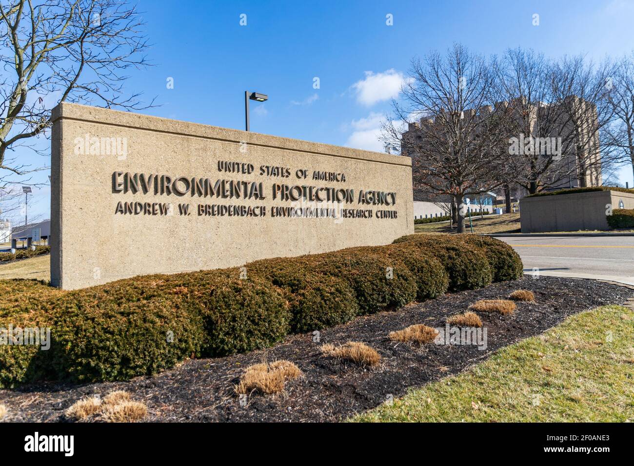 Cincinnati, OH - February 27, 2021: United States Environmental Protection Agency Andrew W. Breidenbach Environmental Research Center Stock Photo