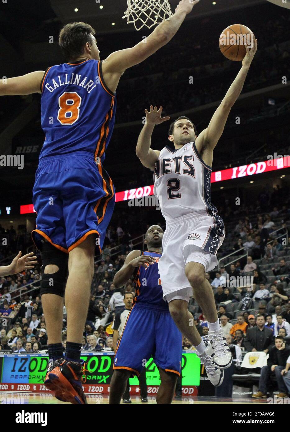 Jordan Farmar of the New Jersey Nets shoots the ball against the