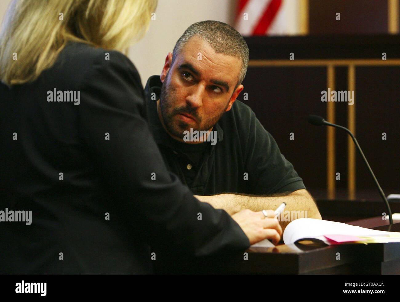 Lee Anthony, brother of Casey Anthony, listens to questions from Florida  Assistant State Attorney Linda Drane Burdick during a hearing at the Orange  County Courthouse in Orlando, Florida, Thursday, March 3, 2011.