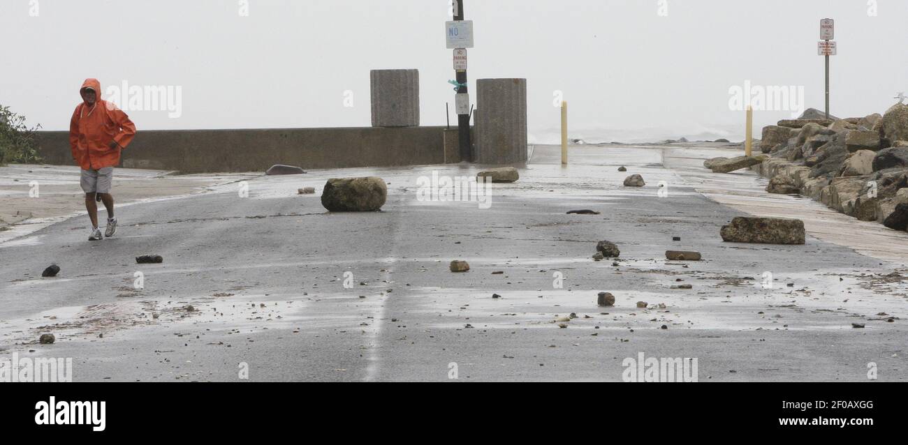 Jim Brennan walks around a few boulders Sunday, August 28, 2011 on 11th