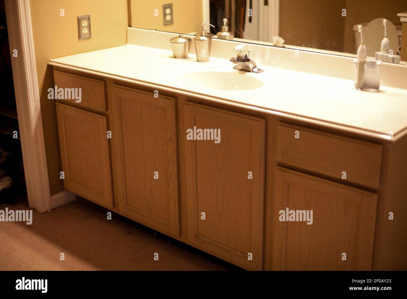 Before photo of Amy Bertrand's bathroom project. (Photo by Amy Bertrand/St. Louis Post