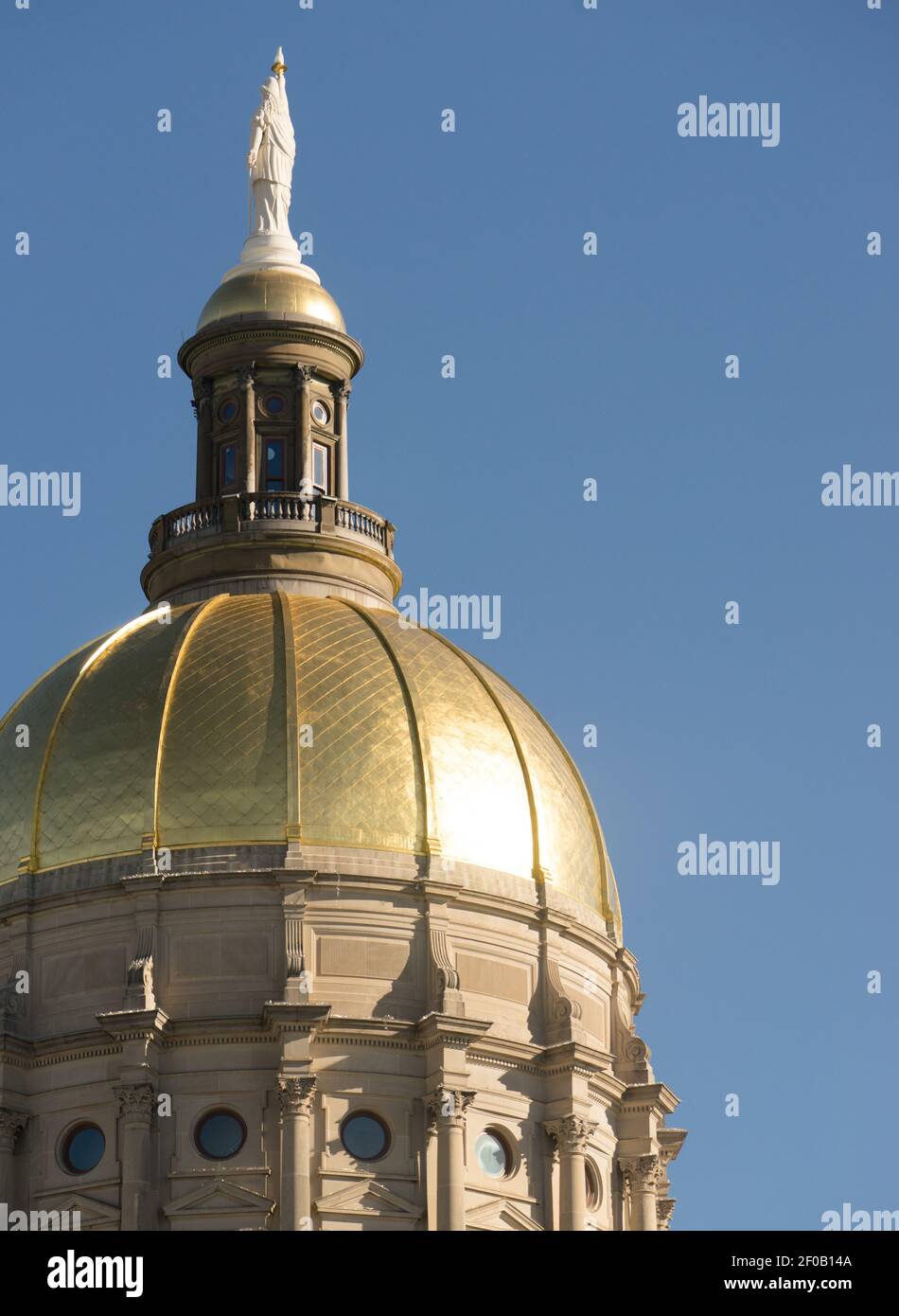 Atlanta Georgia State Capital Gold Dome City Architecture Stock Photo ...