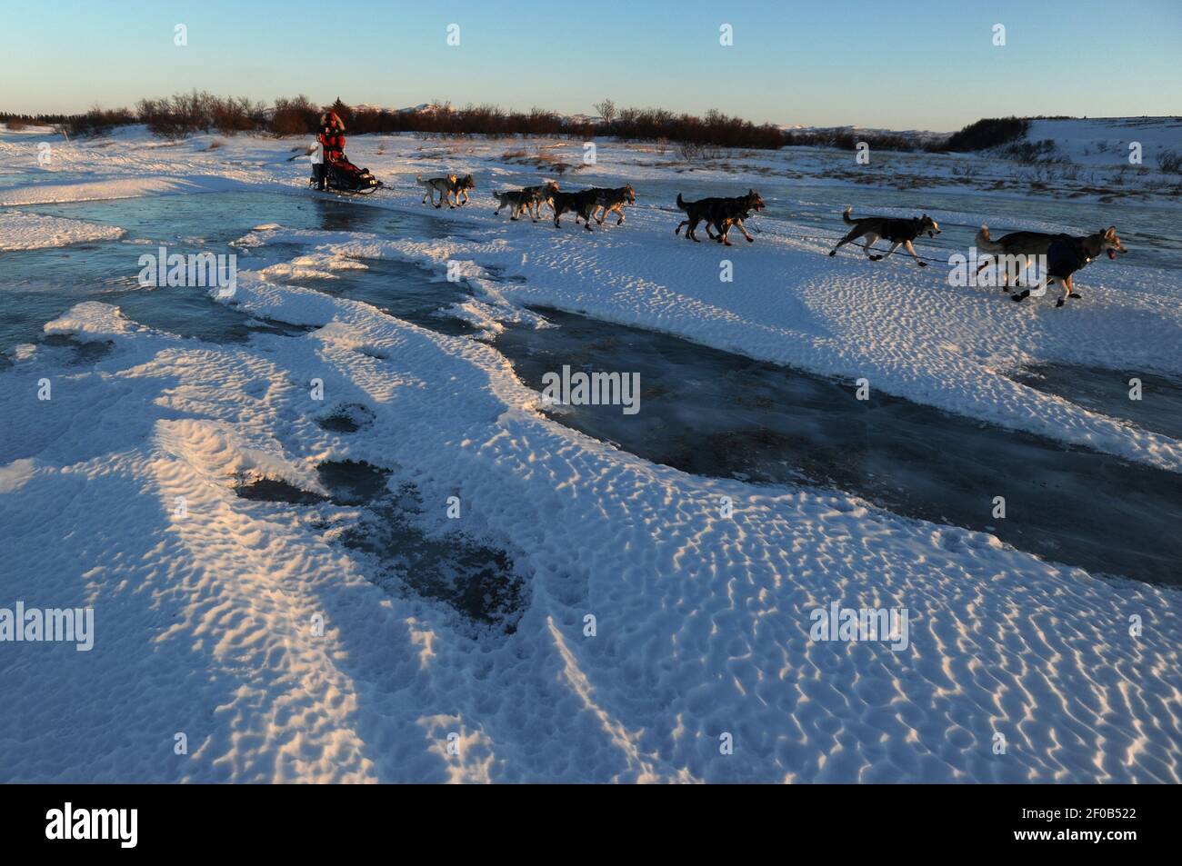 Iditarod musher Aliy Zirkle, from Two Rivers, Alaska, crosses from ...