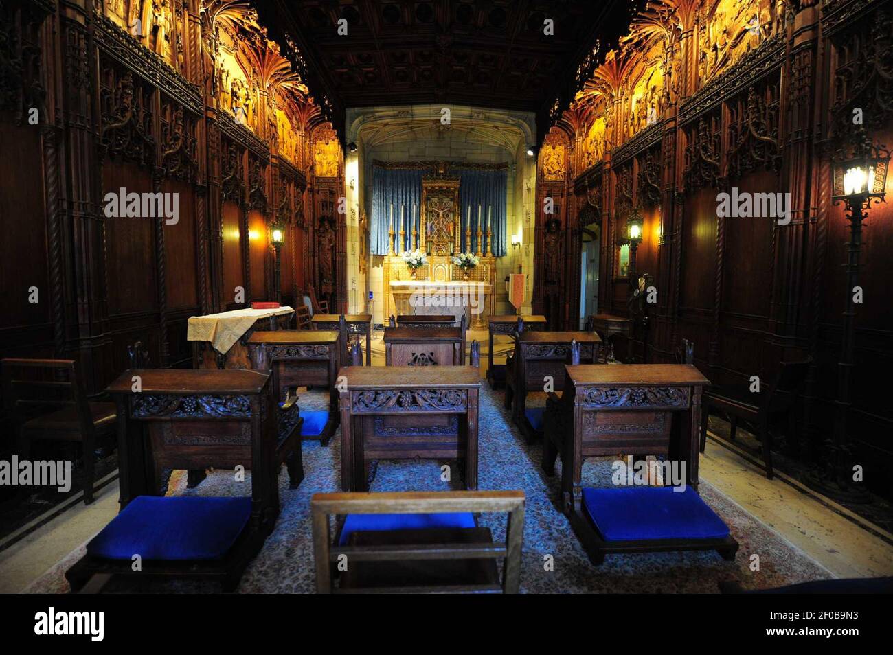 This is an interior view of St. Ignatius Retreat House in Manhasset