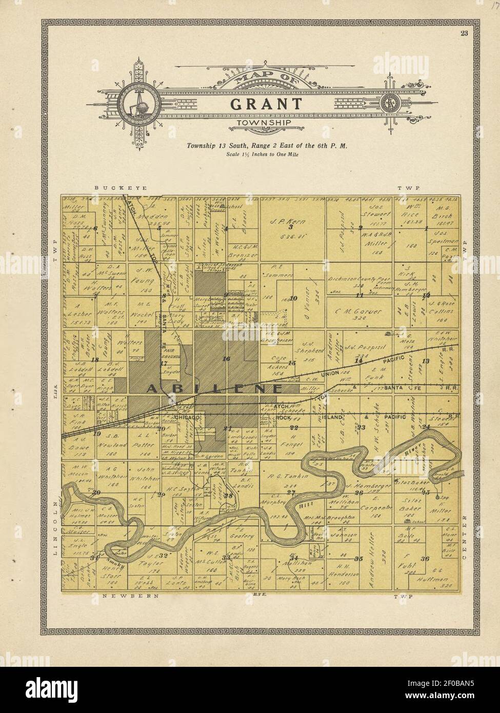 Plat book and complete survey of Dickinson County, Kansas containing
