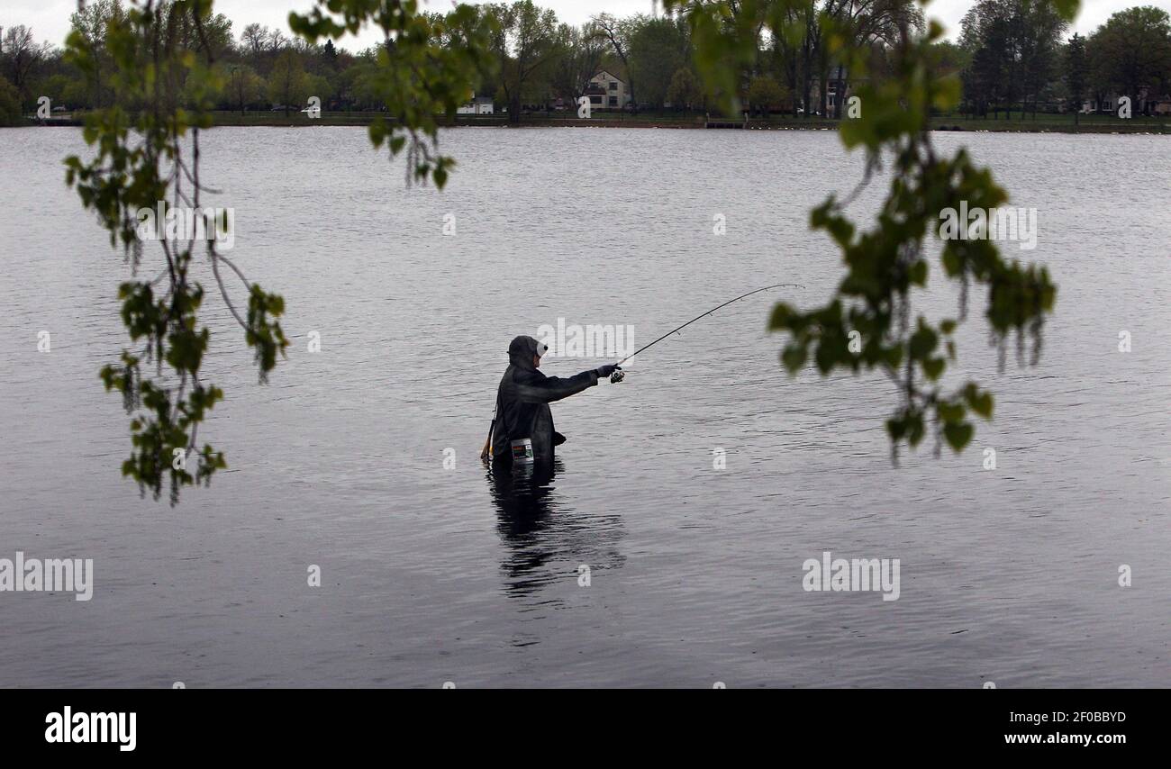 Cold weather couldn't keep Terry Spahl from casting his line on the