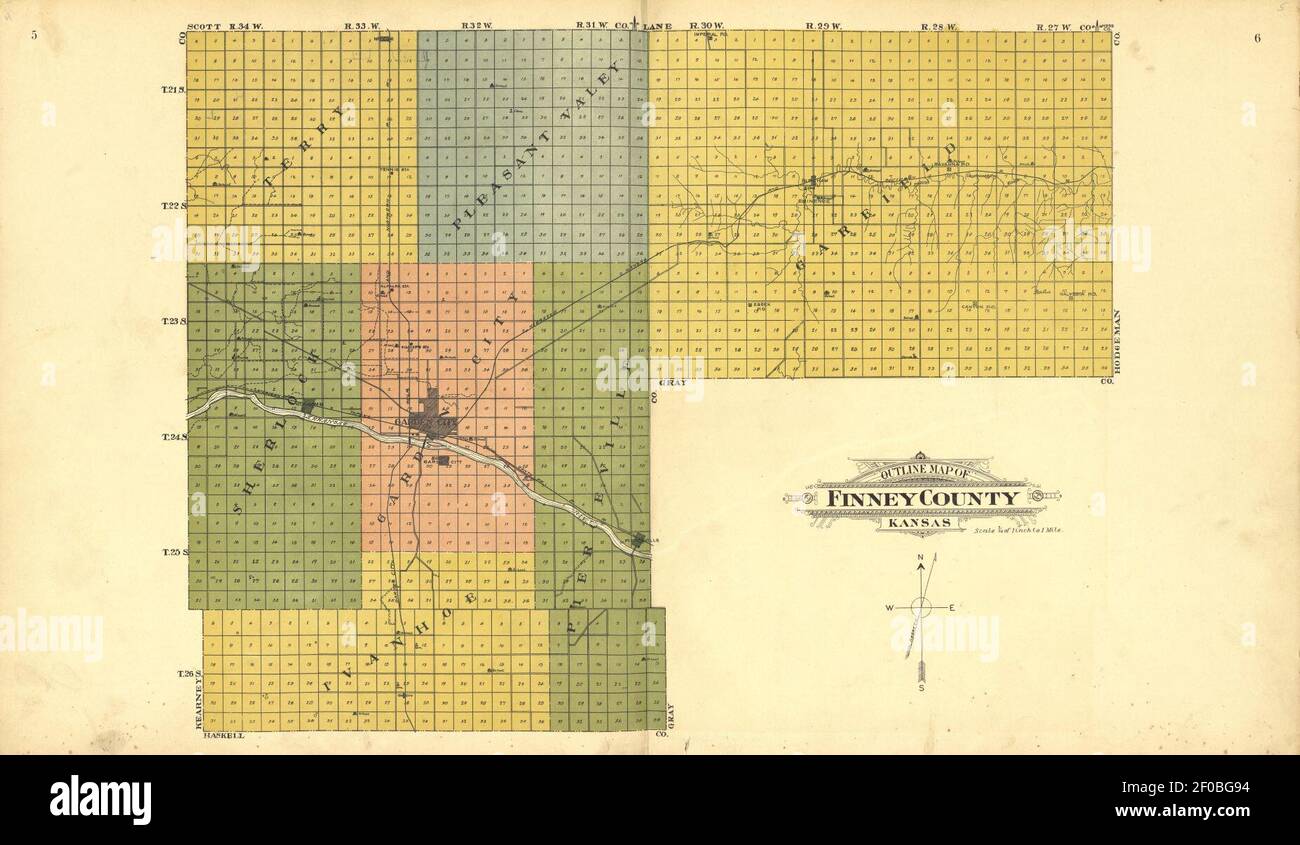 Plat book of Finney County, Kansas containing maps of villages, cities and townships of the