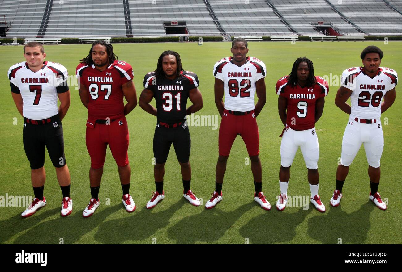 South Carolina Gamecocks football players from left, Dylan Thompson
