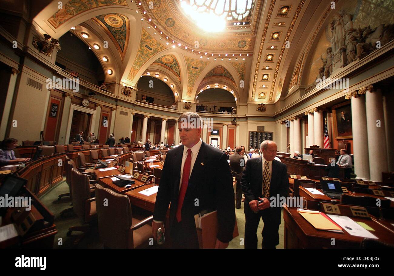 Minnesota House Speaker Kurt Zellers left the floor of the House after