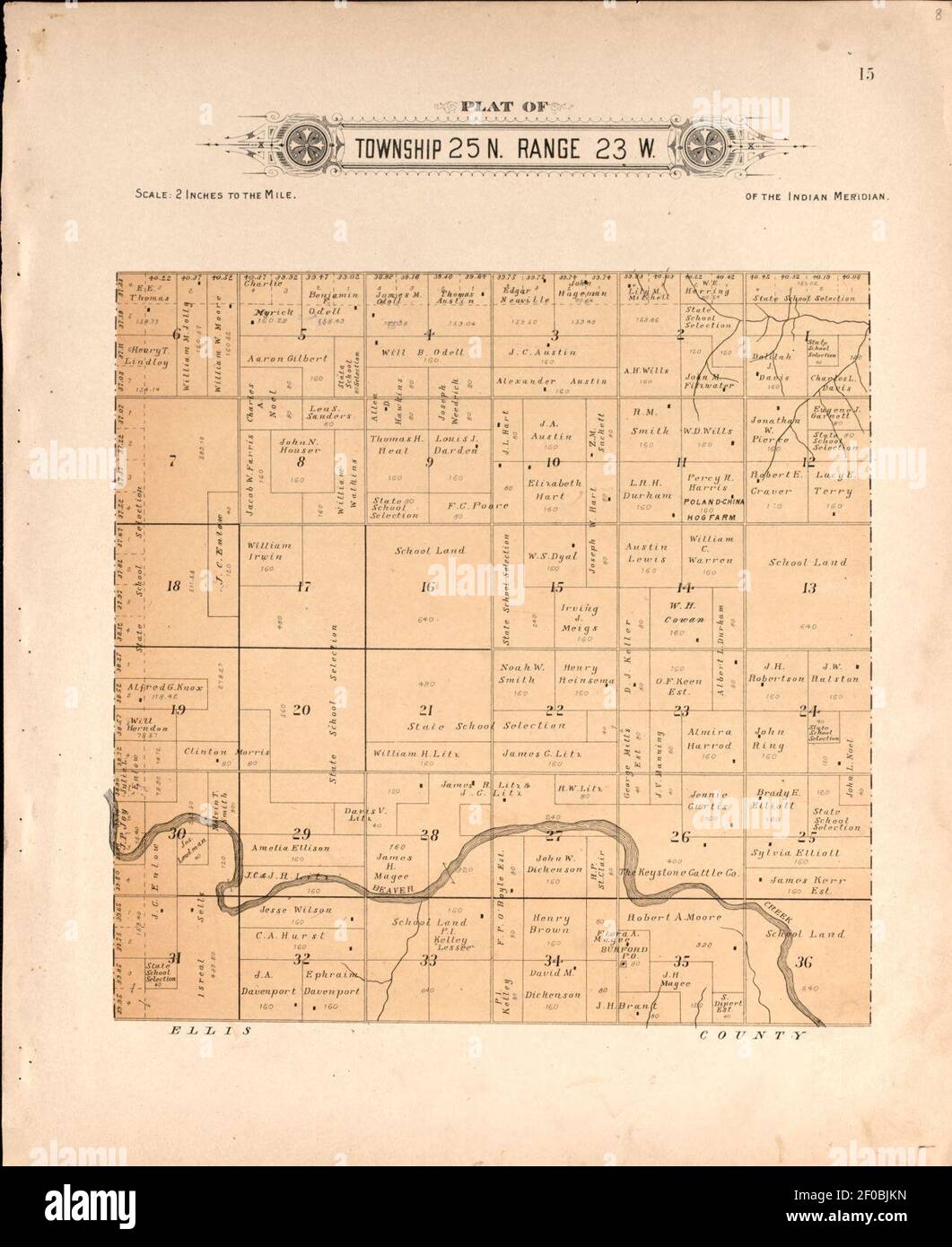 Plat book of Harper County, Oklahoma containing maps of villages