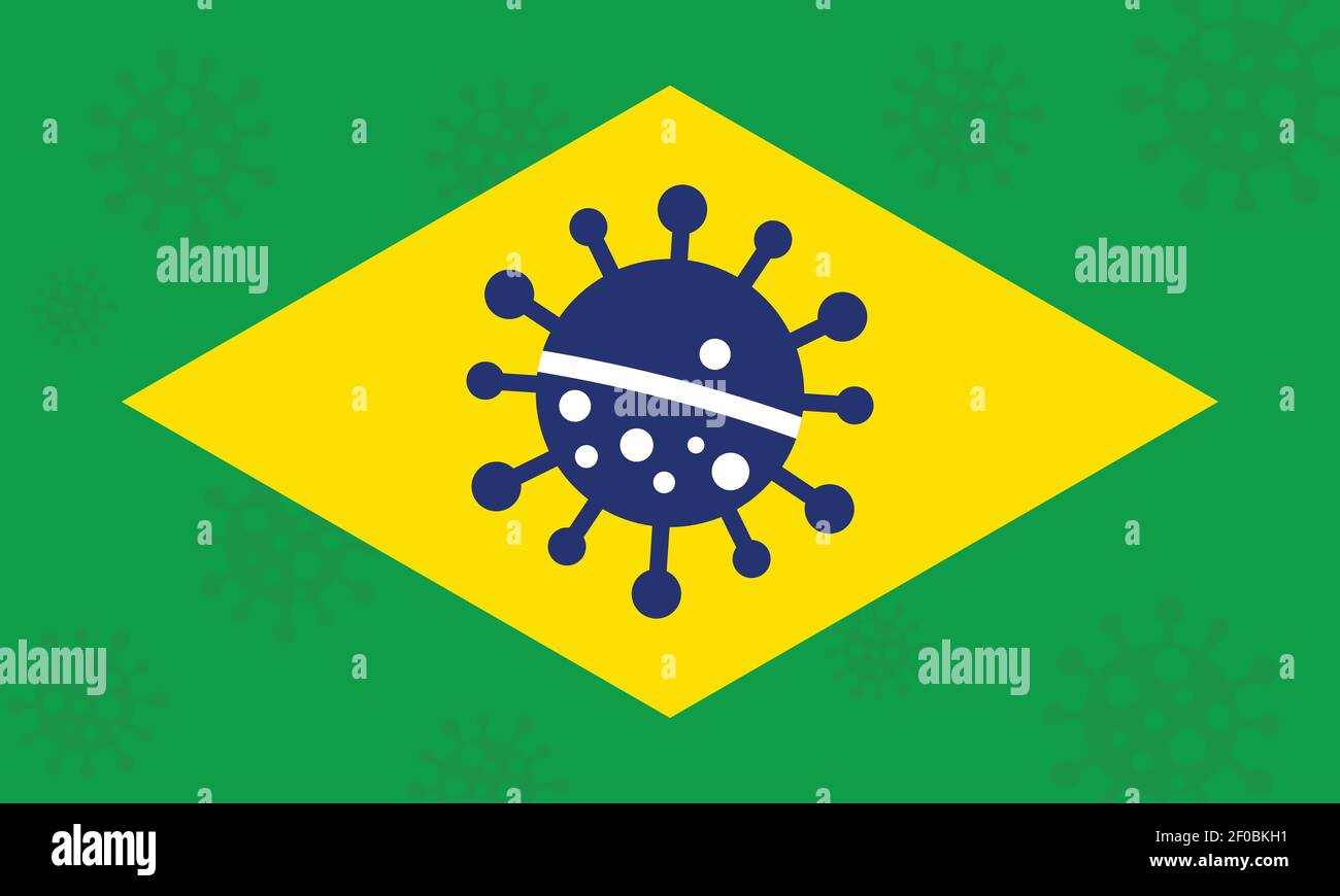 coronavirus variant in Brazil - brazilian covid variant Stock Vector