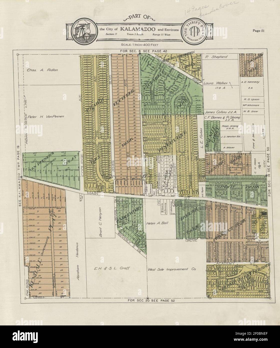 Kalamazoo County Plat Map Plat Book Of Kalamazoo County, Michigan - Compiled From Surveys And The  Public Records Of Kalamazoo County, Michigan Stock Photo - Alamy