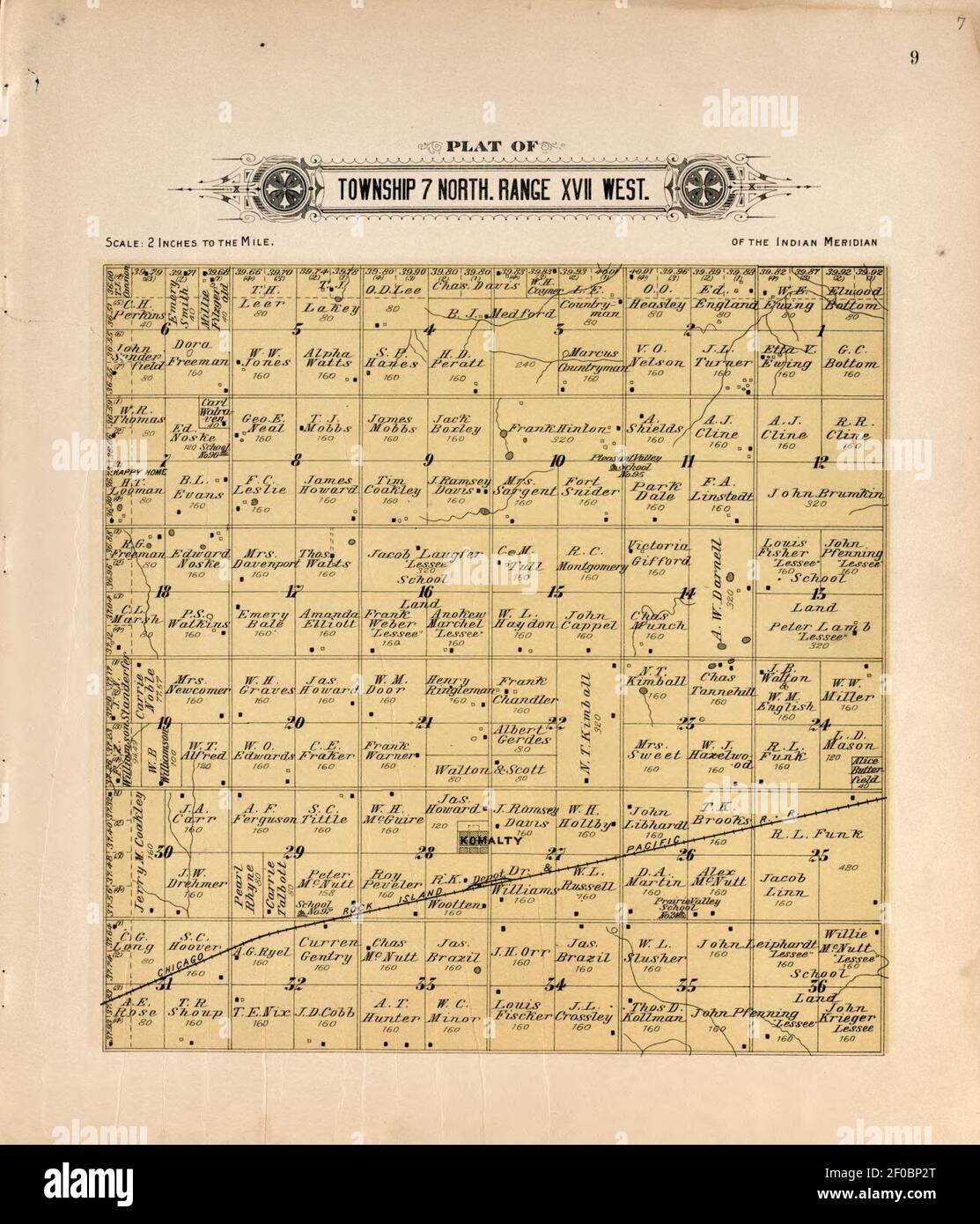 Plat book of Kiowa County, Oklahoma containing maps of villages, cities and townships of the