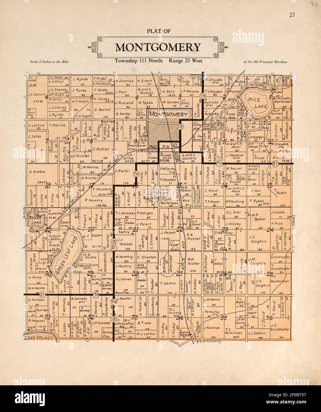 Plat book of Le Sueur County, Minnesota showing township plats, city