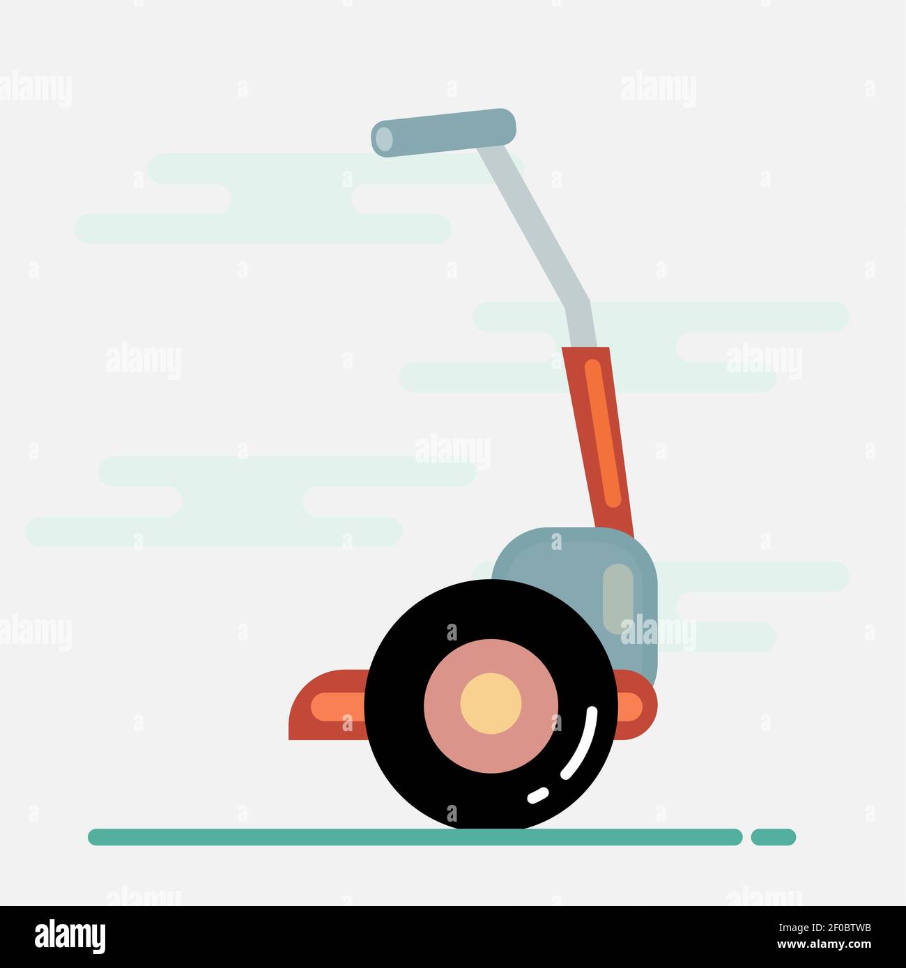 segway vector illustration in flat style Stock Vector
