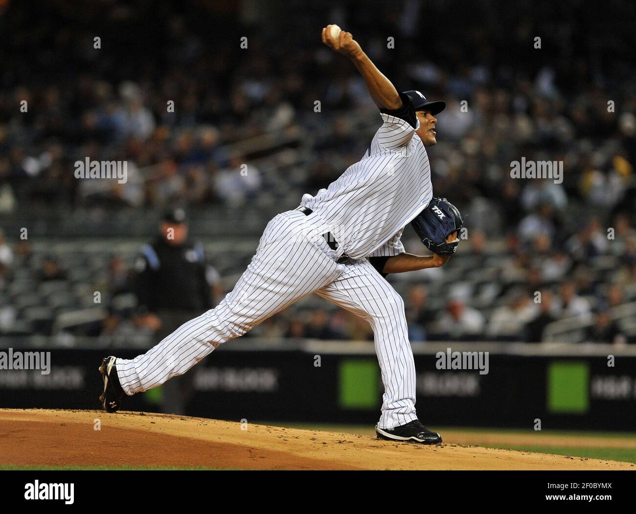 New York Yankees starting pitcher Ivan Nova throws in the second inning