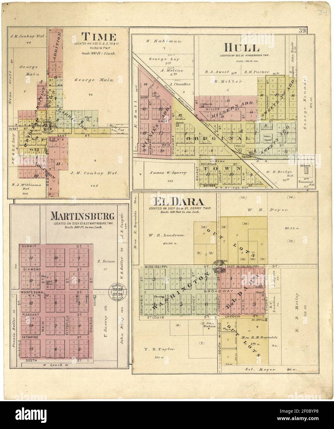 Pike County Illinois Plat Map Plat Book Of Pike County, Illinois Stock Photo - Alamy