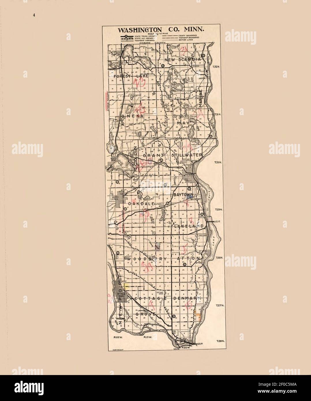 Washington County Plat Map Plat Book Of Washington County, Minnesota - Showing Township Plats, City  And Village Plats, Sub-Division Plats, And County Map - Compiled From  Official Records Stock Photo - Alamy