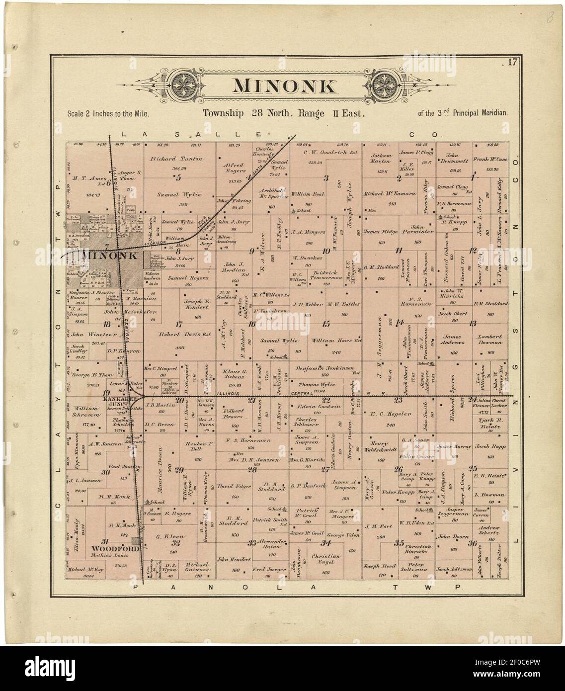 Plat book of Woodford County, Illinois Stock Photo - Alamy