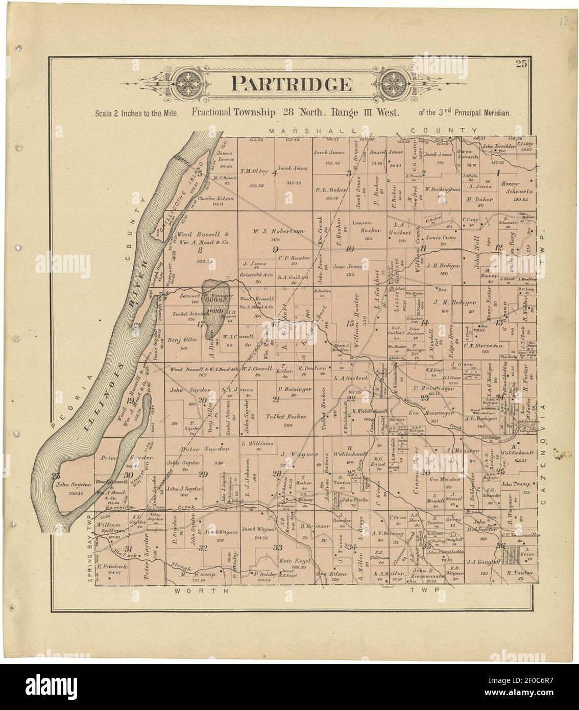 Woodford County Plat Map Plat Book Of Woodford County, Illinois Stock Photo - Alamy