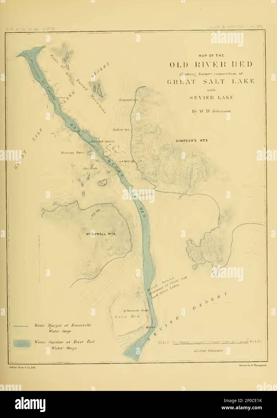 Plate 31 Map of the Old River Bed Stock Photo Alamy