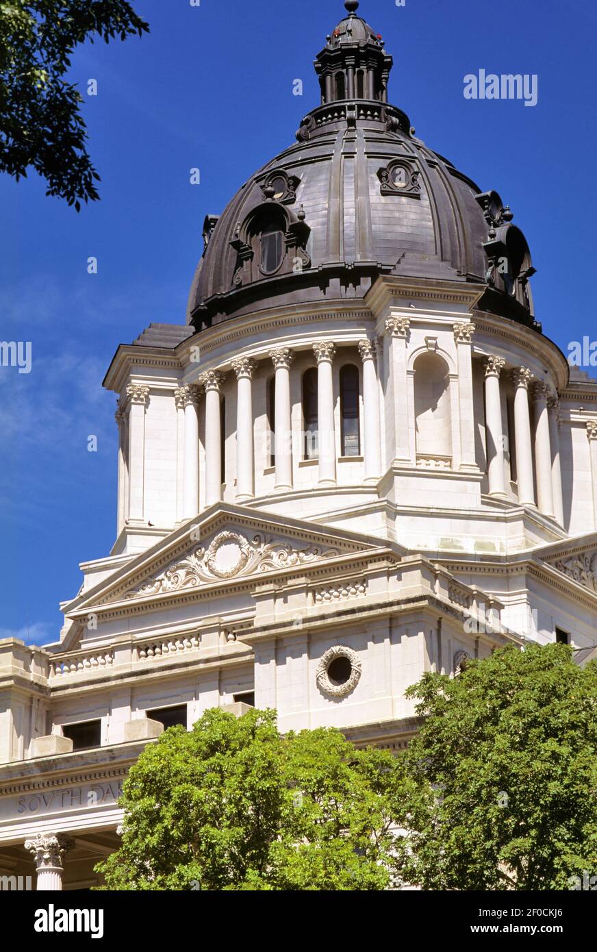 Pierre, South Dakota, USA. The South Dakota State Capitol Building, The building opened in 1910. Stock Photo