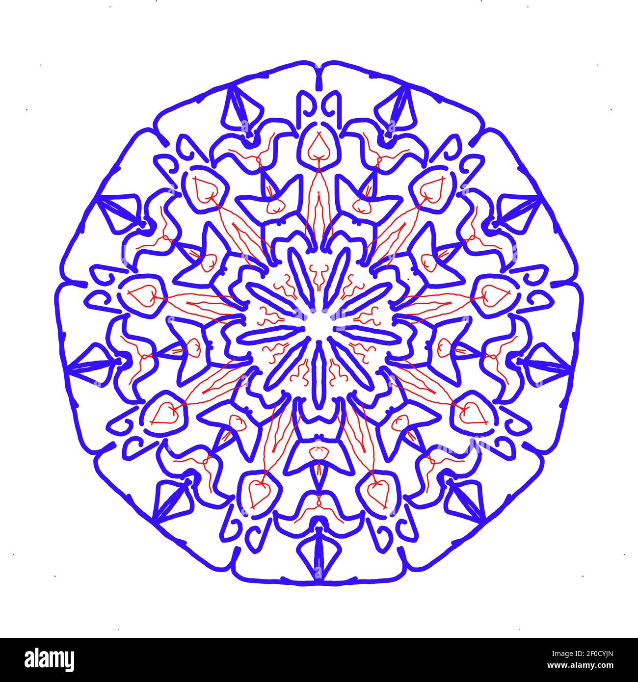 Blue reed design illustration Cut Out Stock Images & Pictures - Alamy