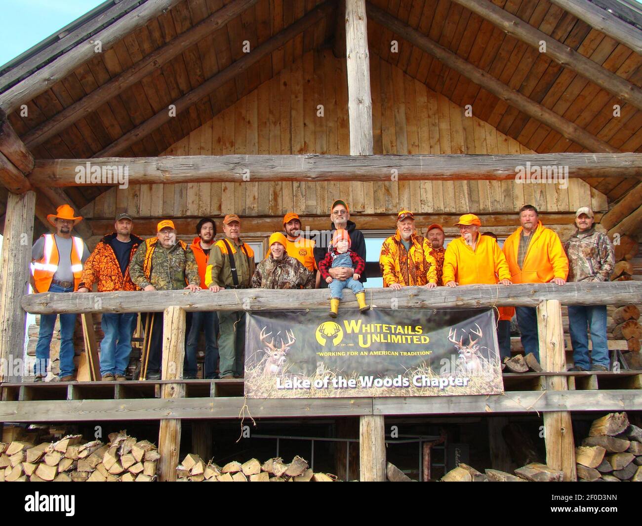Quite a crew gathered at the Levasseur cabin in Lake of the Woods