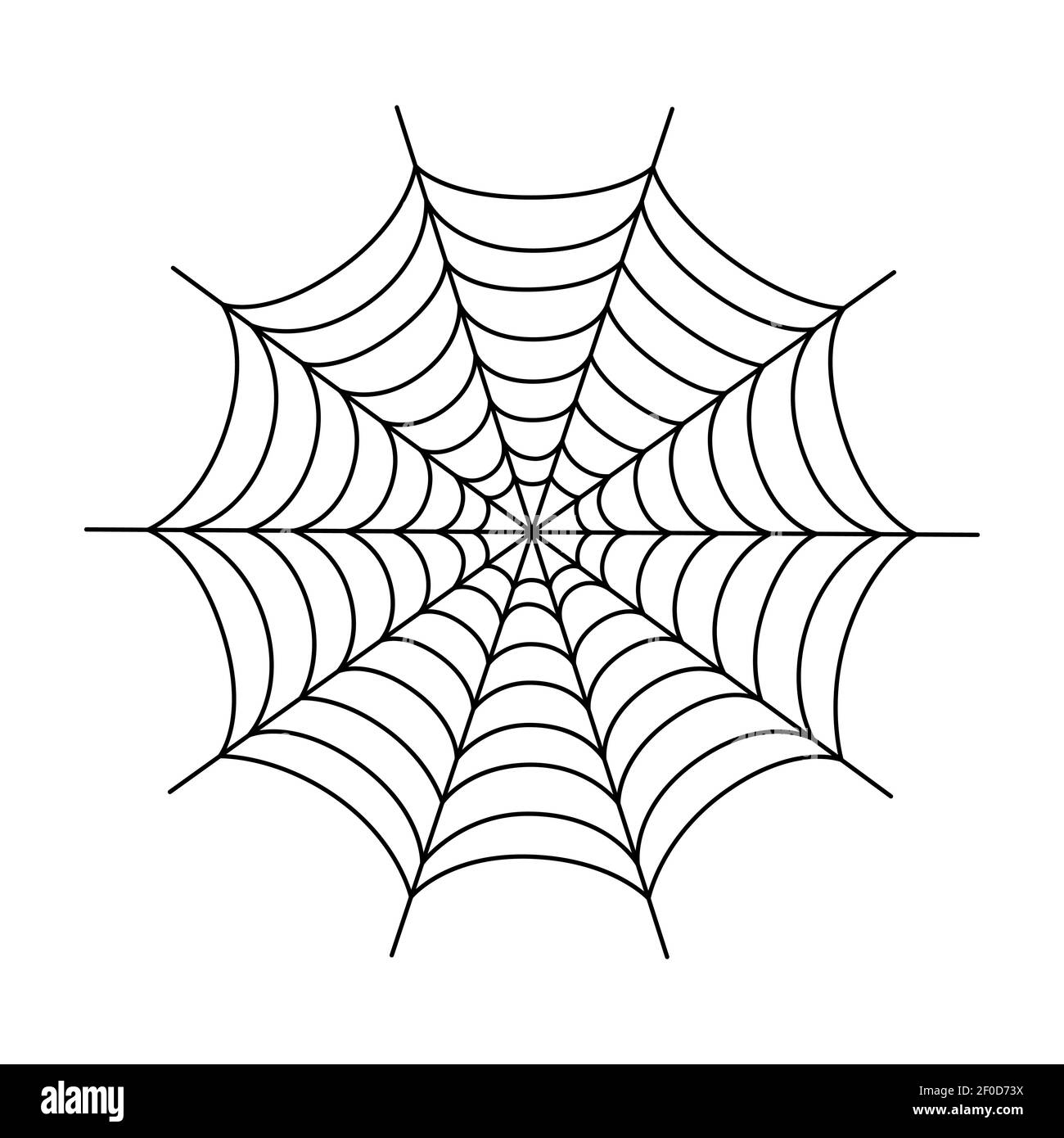 Symmetrical spider web icon, outline style Stock Vector Image & Art - Alamy