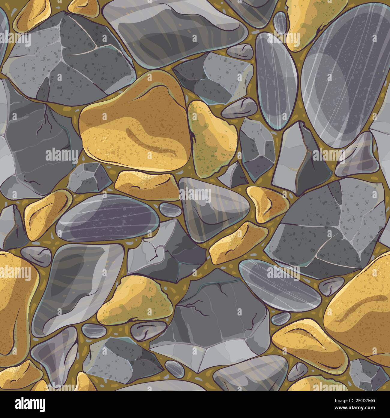 Natural minerals seamless mosaic pattern with tan sandstone and grey ...
