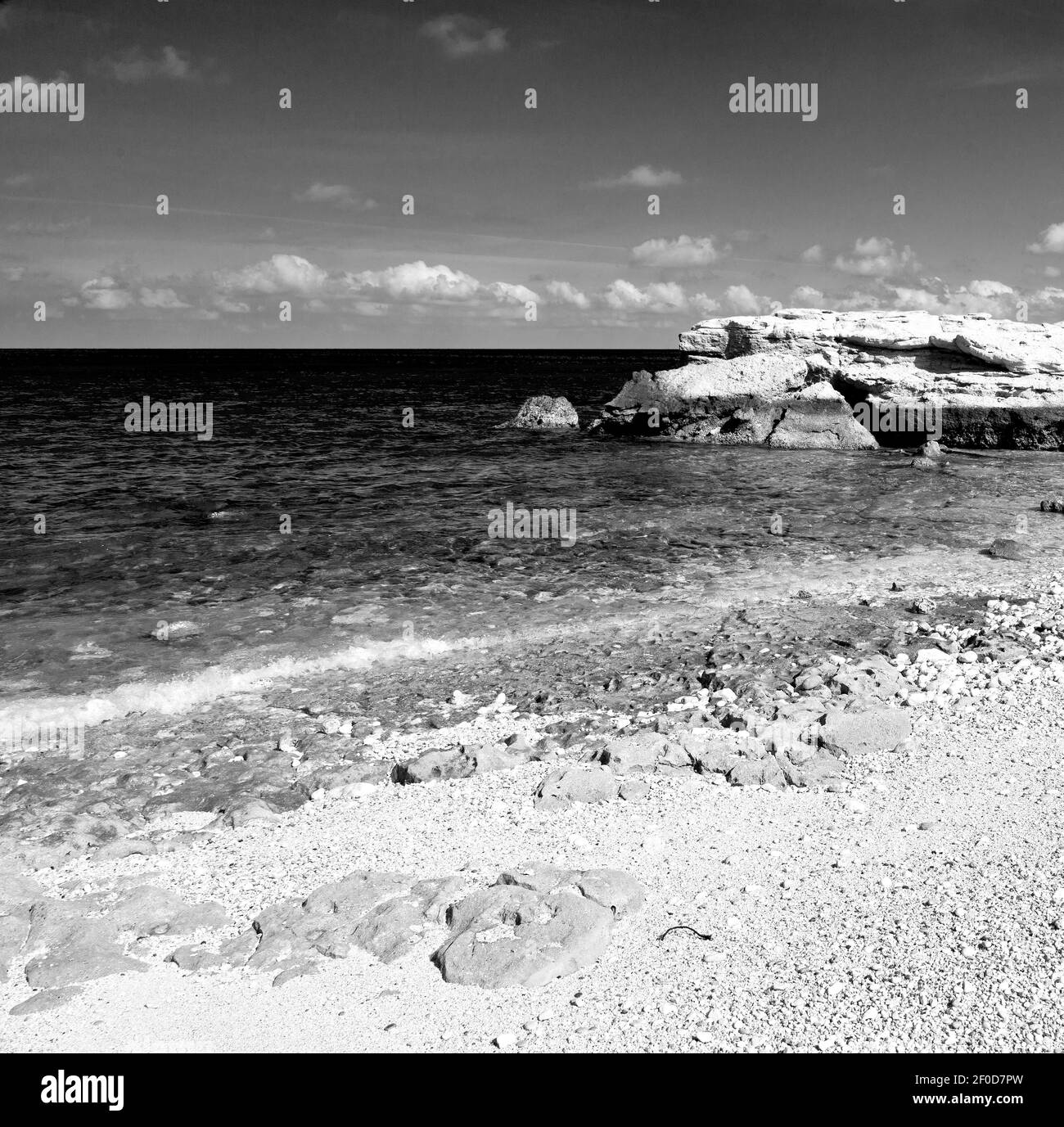 In oman coastline sea ocean   gulf rock and beach relax near sky Stock Photo