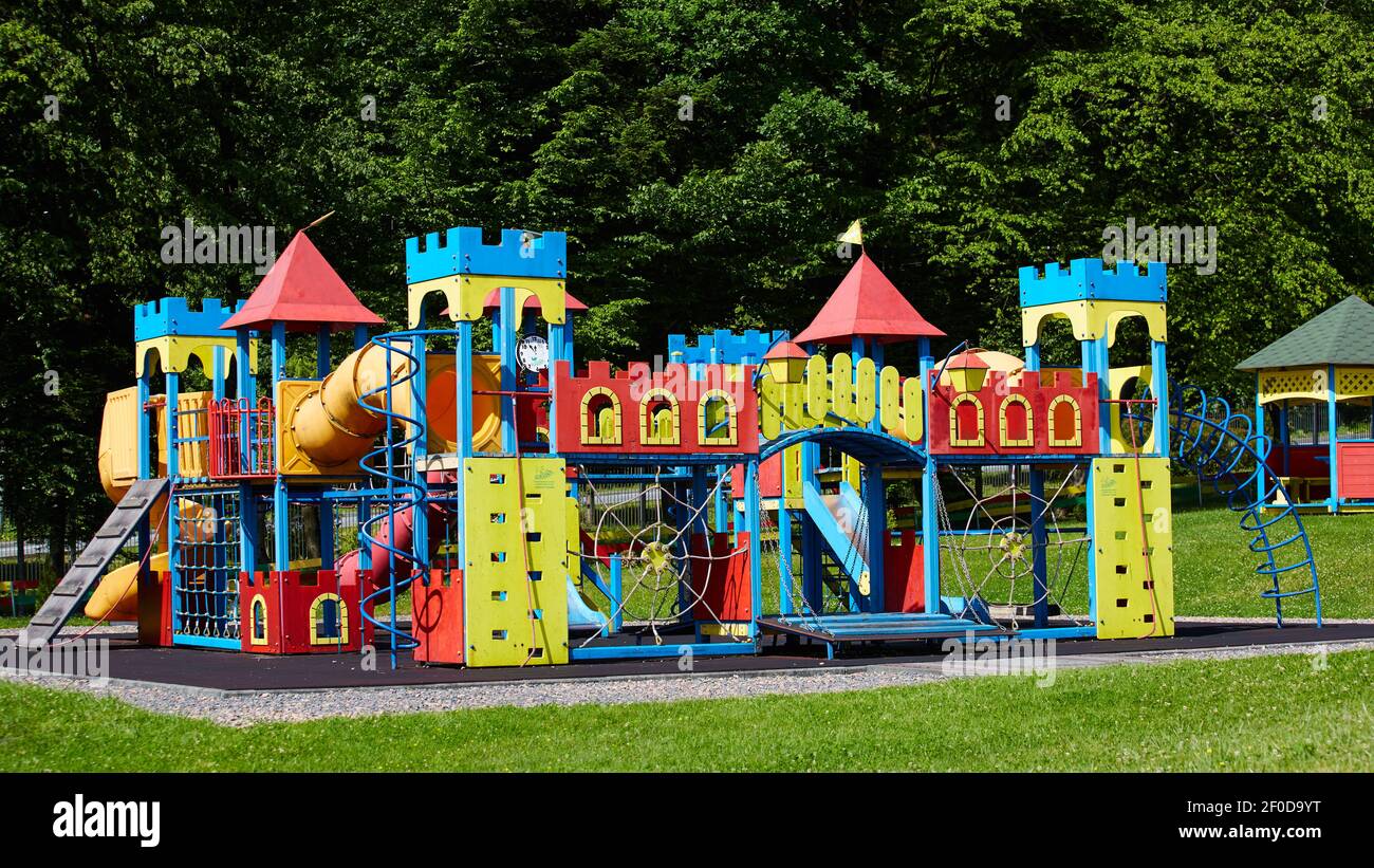 Park playground equipment hi-res stock photography and images - Alamy
