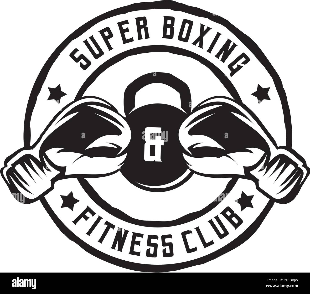 Boxing and gym club logo design vector template Stock Vector Image