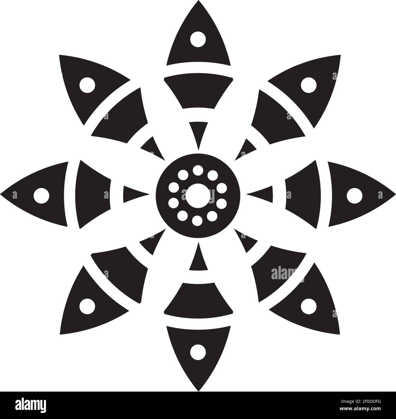 Flower ornament logo design vector illustration template Stock Vector