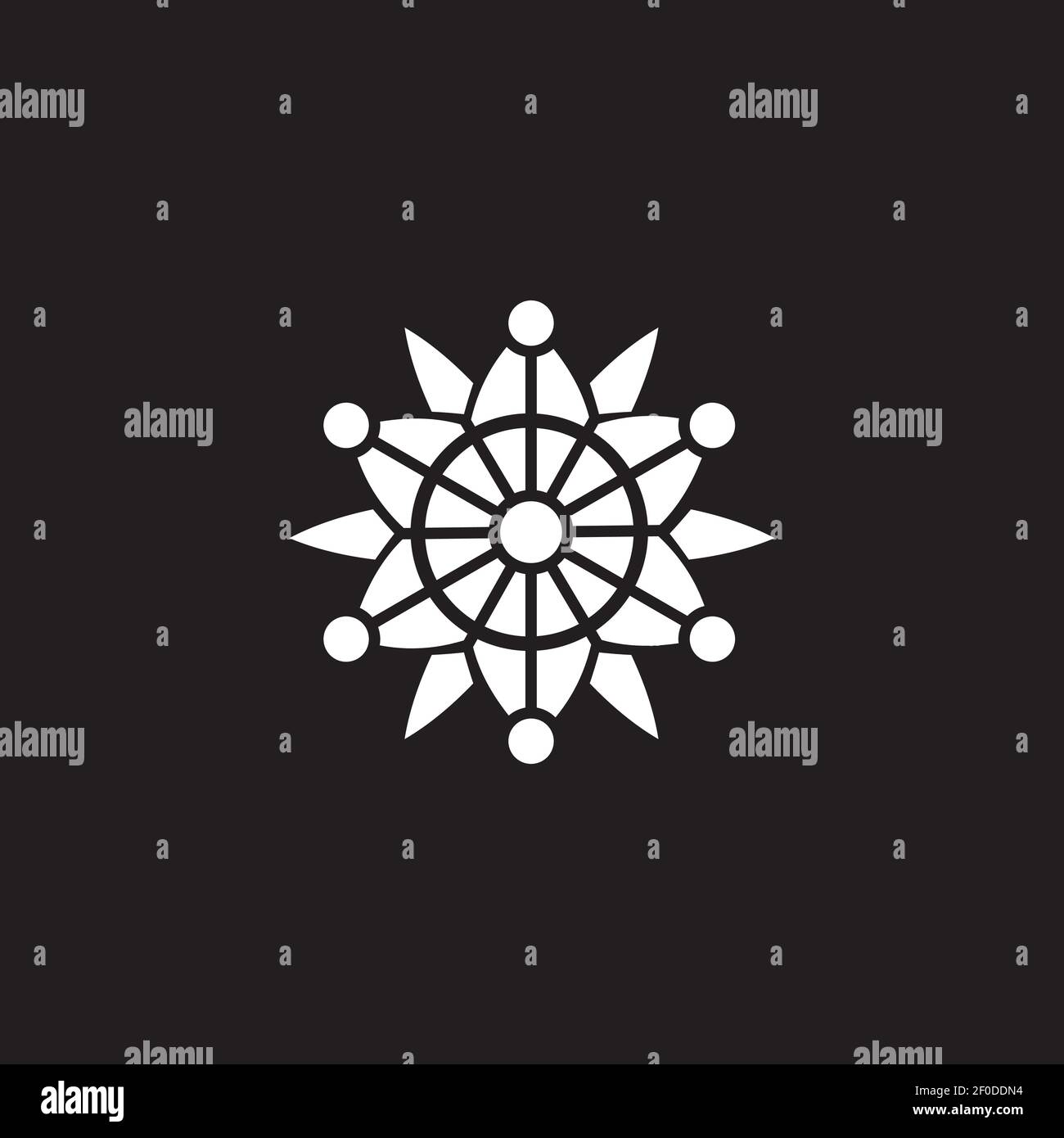 Flower ornament logo design vector illustration template Stock Vector