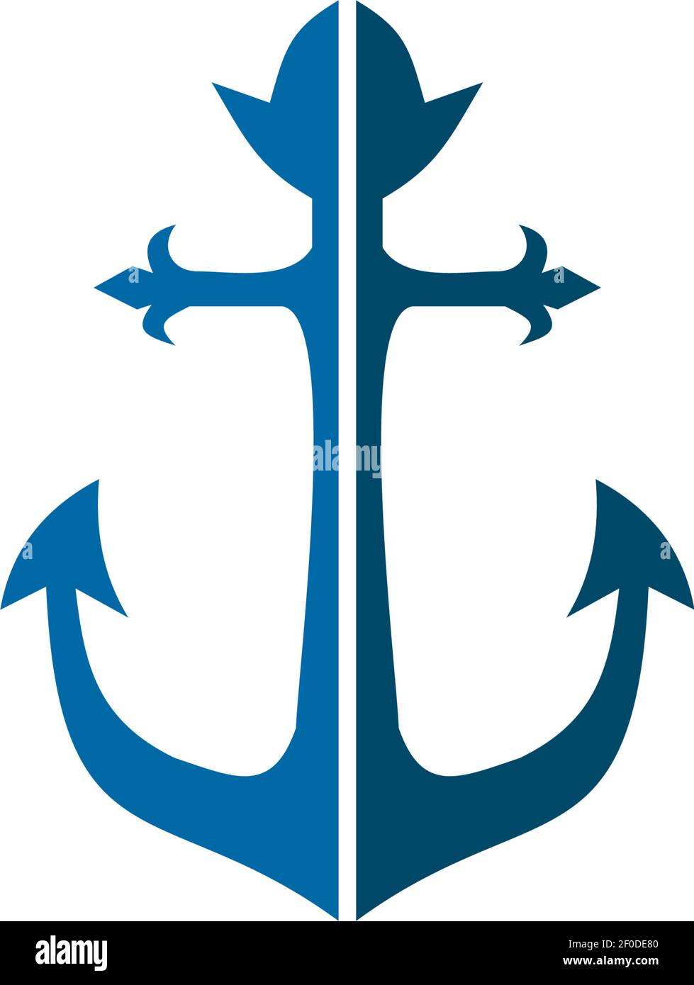 Anchor logo icon design inspiration vector template Stock Vector Image