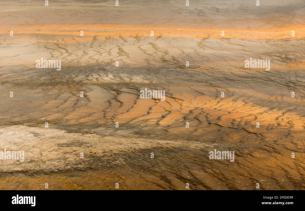Mineral Water Grand Prismatic Spring Midway Geyser Basin Yellowstone Stock Photo