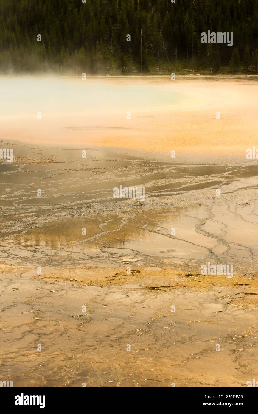 Mineral Water Grand Prismatic Spring Midway Geyser Basin Yellowstone Stock Photo