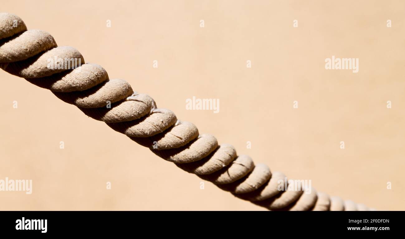 White rope dirty and old Stock Photo - Alamy
