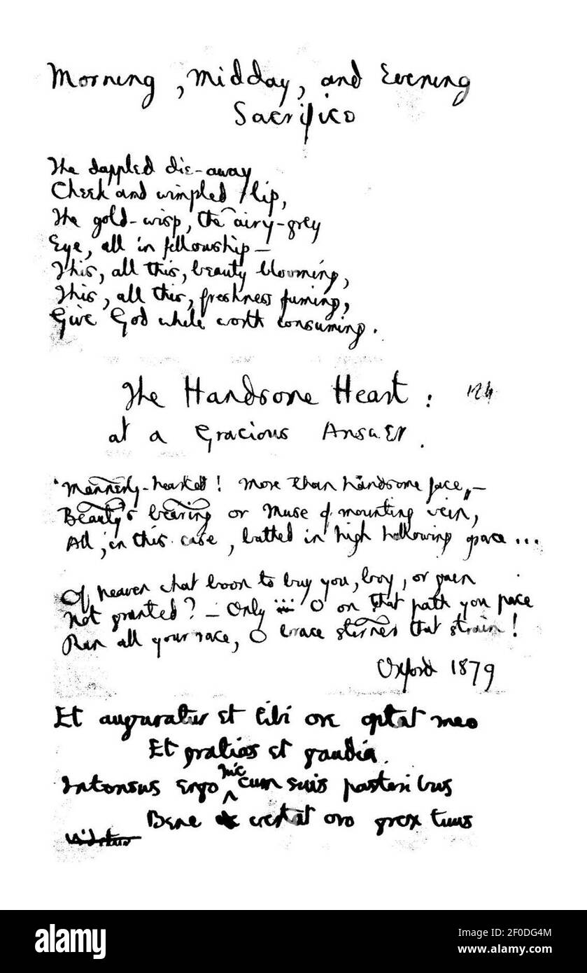 Poems of Gerard Manley Hopkins, 1918 DJVU pg 88. Stock Photo