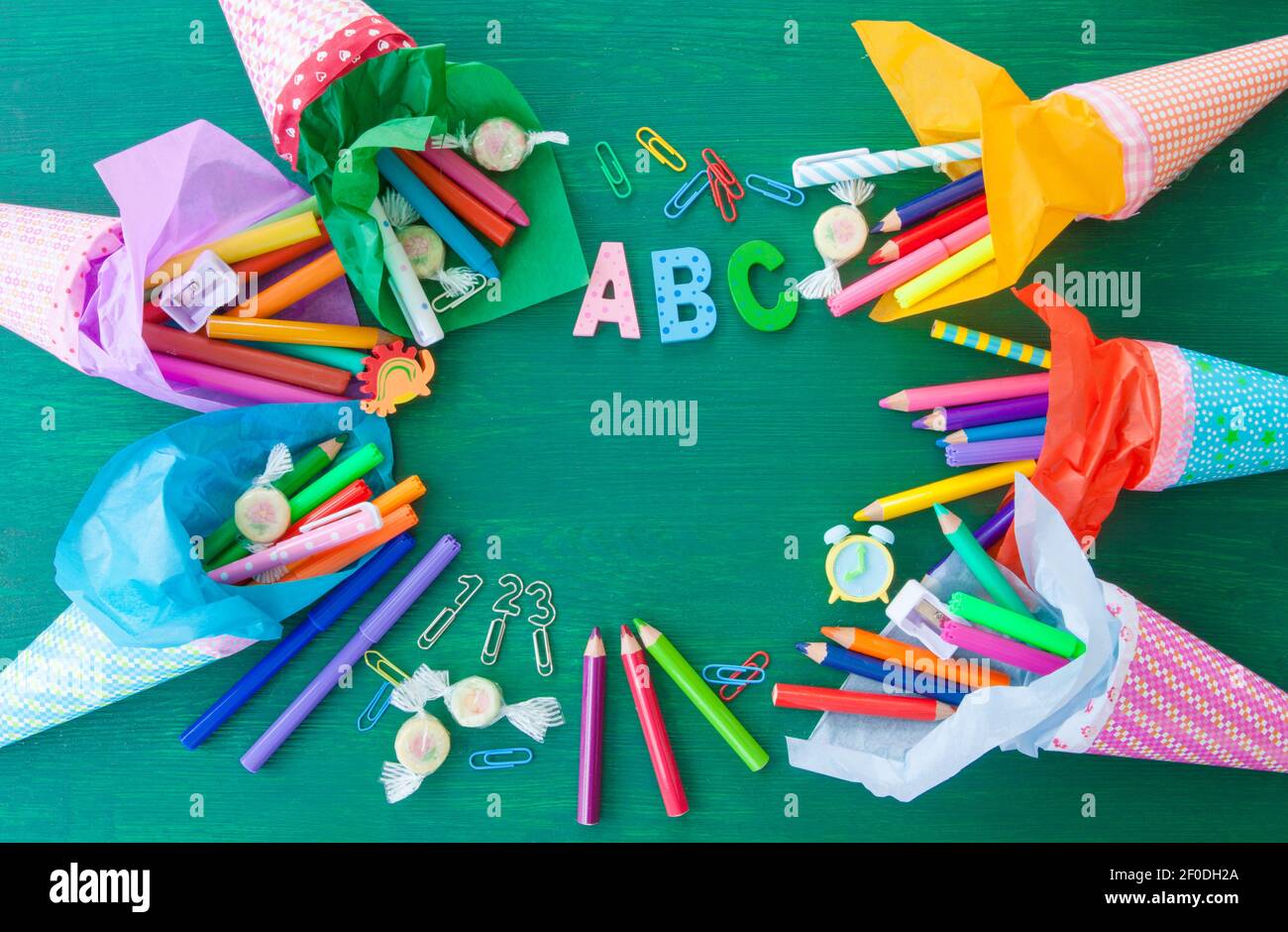 Background to the start of school Stock Photo