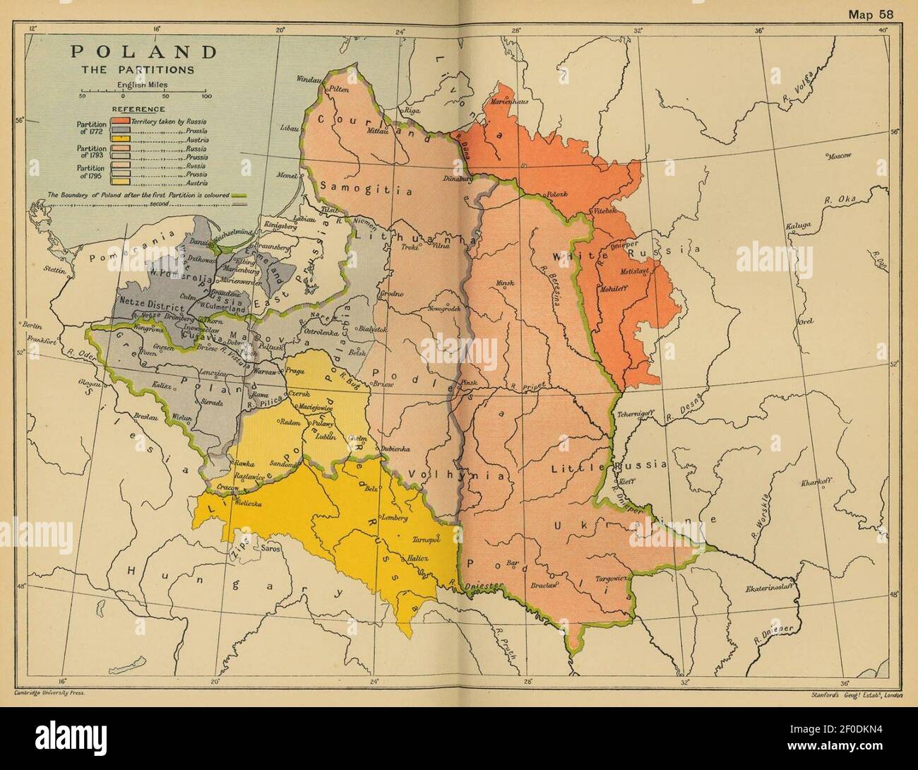 Poland partitions 1772 Stock Photo Alamy
