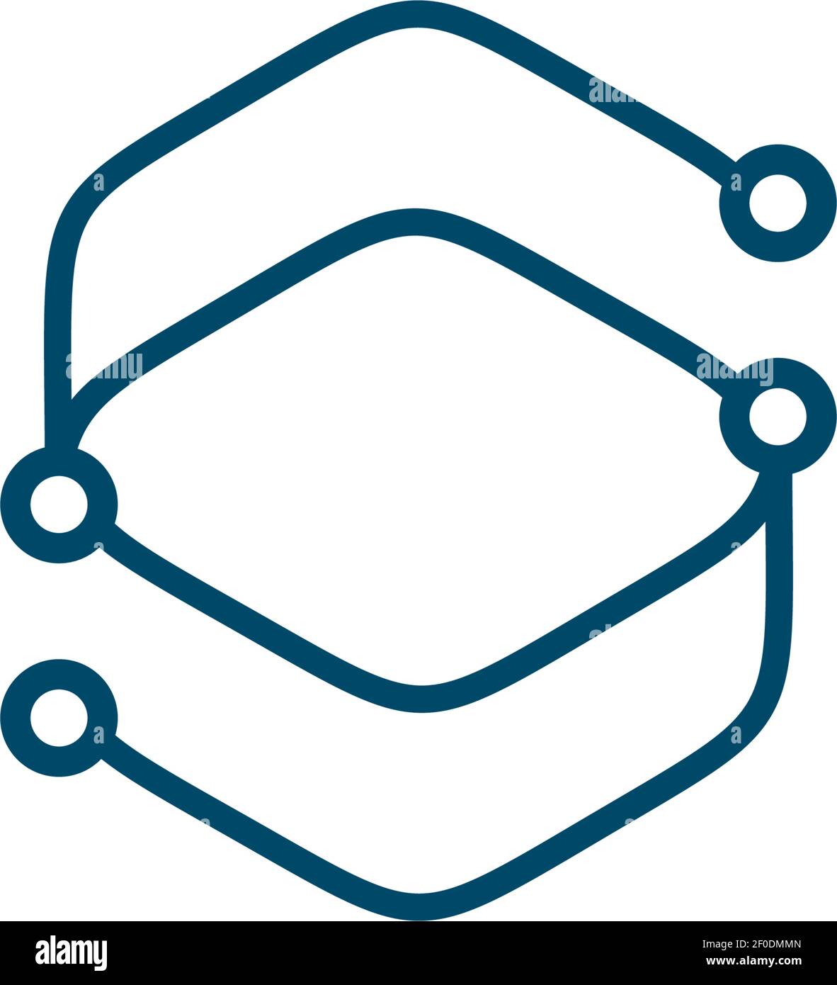 Technology icon logo design with using atoms hub icon logo design ...