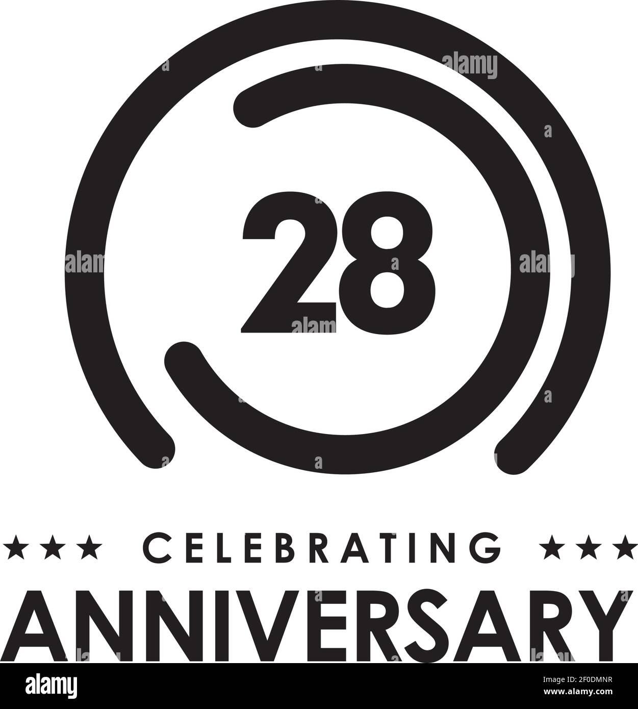 29th year anniversary logo design template Stock Vector
