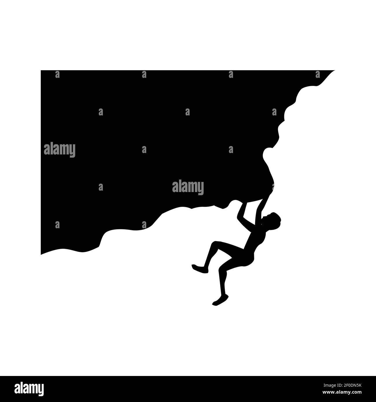 Silhouette climber top rocky Stock Vector Images - Alamy