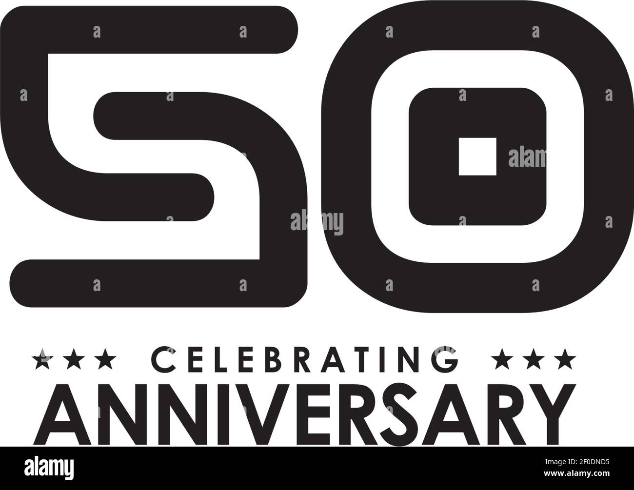 50th year celebrating anniversary emblem logo design vector template ...