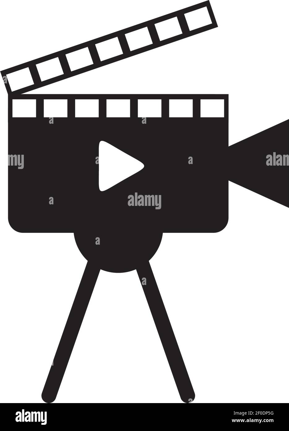 Movie maker logo design inspiraiton vector template Stock Vector Image
