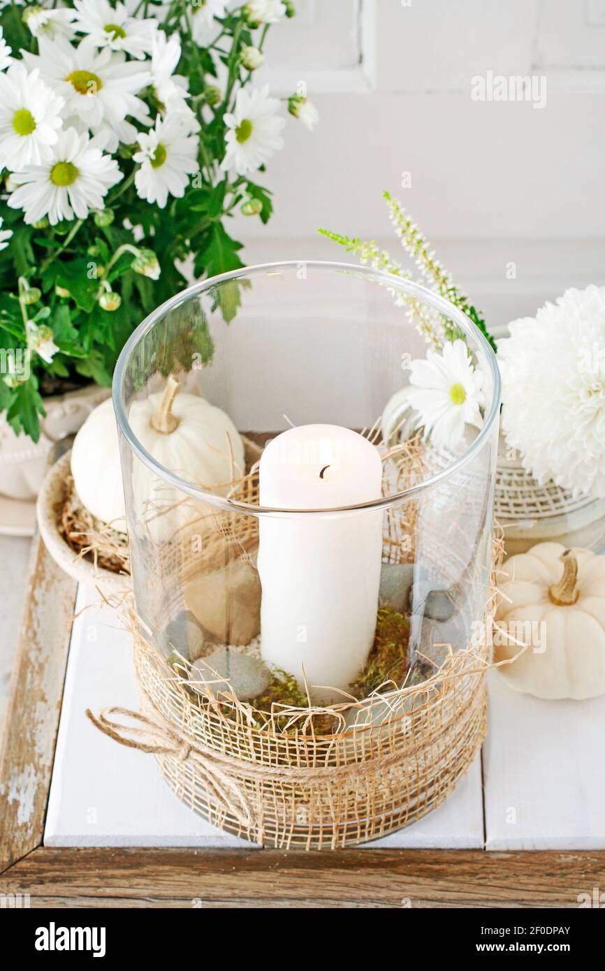 Glass best sale candle decoration