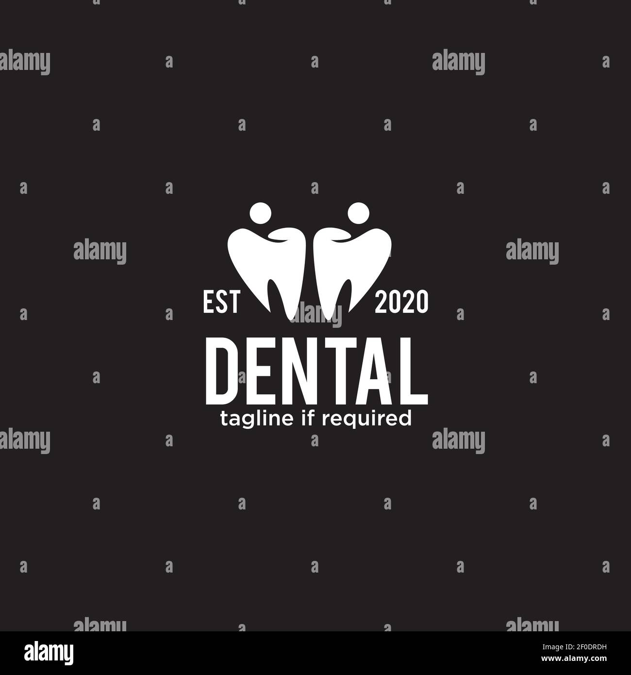 Dental care logo design vector template Stock Vector
