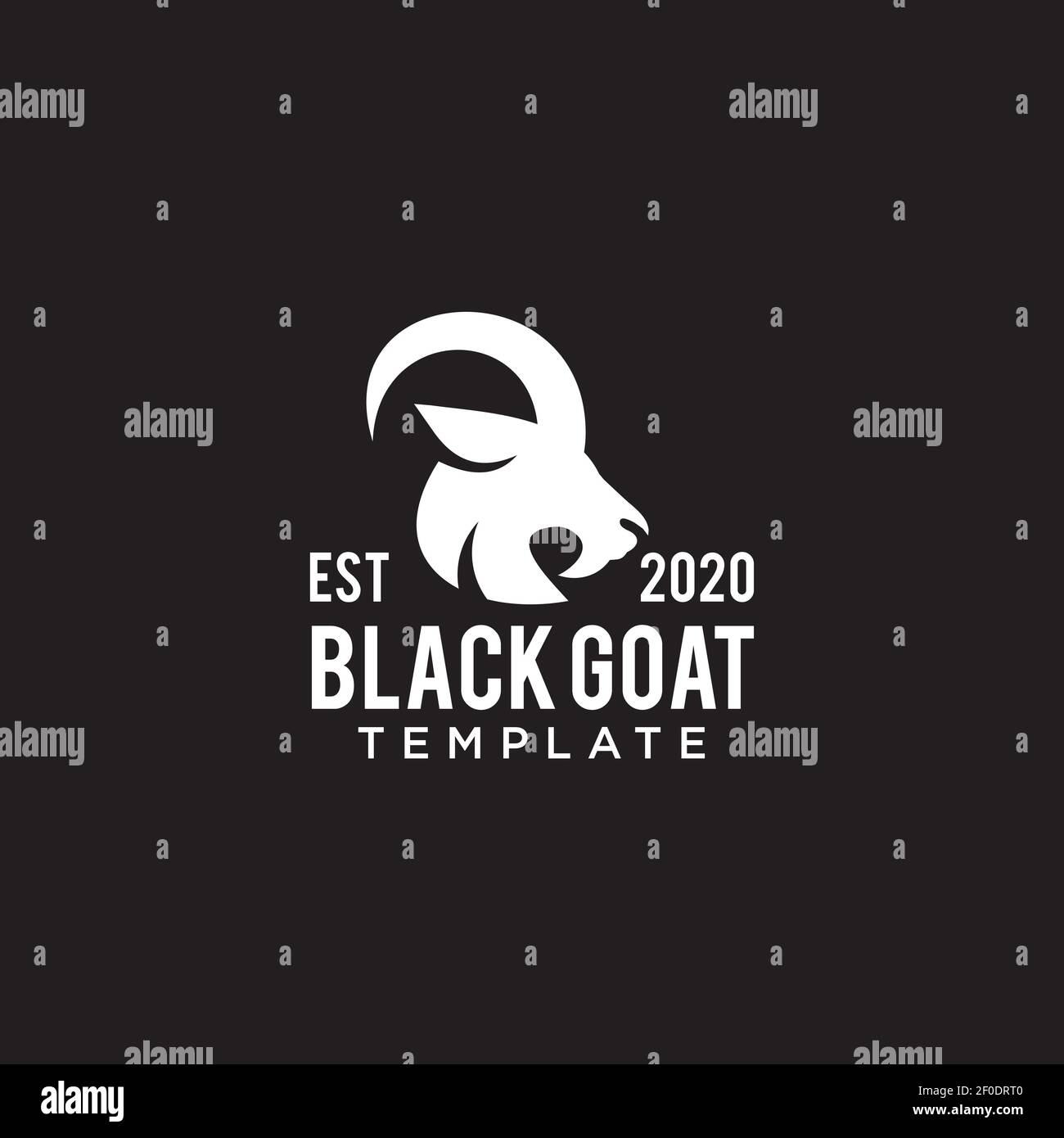 Goat's head logo design vector template Stock Vector